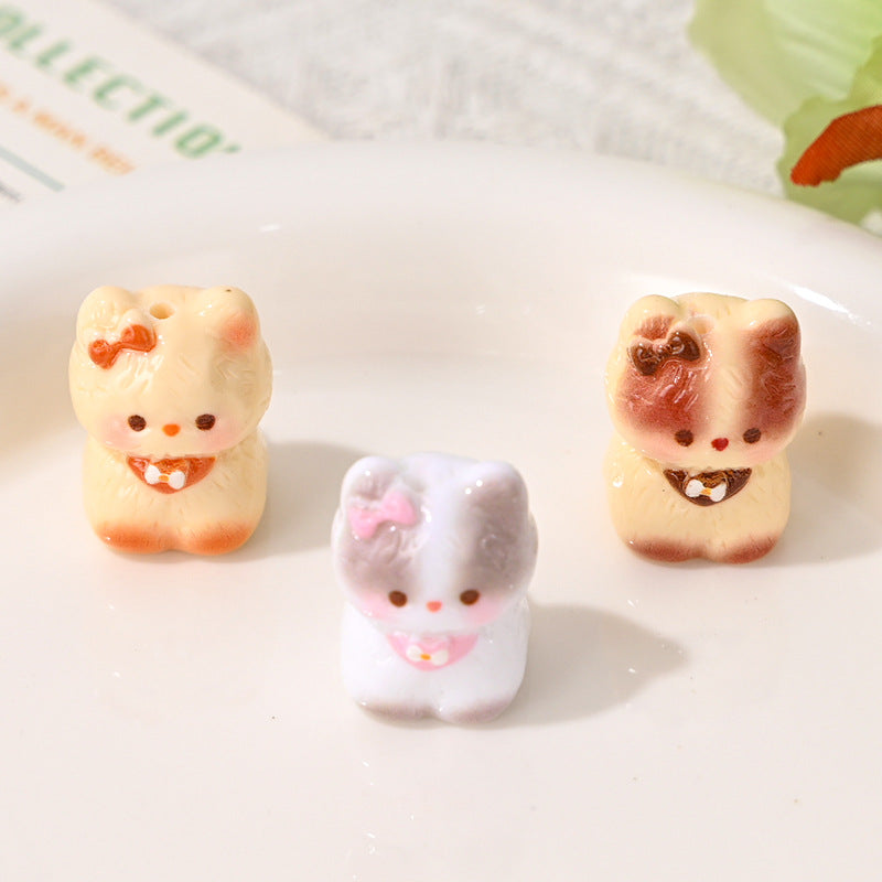 Wholesale 10pcs/pack Cute little cat loose beads